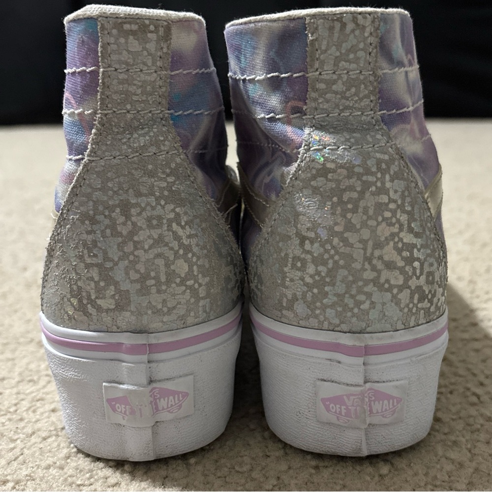 Vans Women's Size 7 Sk8 Hi Platform Sneakers Shoes Butterfly Dreams Purple - Picture 8 of 12